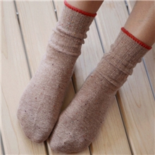 日本女士点纱羊毛袜保暖彩点堆堆袜麻花羊毛女袜
