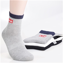 全棉男袜子厂家批发秋冬全棉提花中腰男士袜子纯棉男品牌男袜