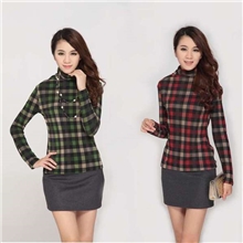 品牌网纱针织衫冬季女士长袖堆堆领格子加厚绒打底衫浙江批发货源