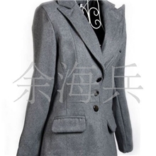 新款秋装新品女显瘦毛呢西装大衣风衣