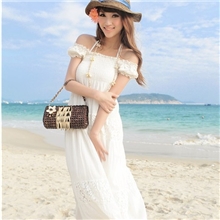 厂家直销波西米亚沙滩裙白天鹅裙长裙连衣裙