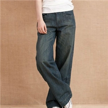 【秋之白华】2013新款胖mm宽松加大码休闲长裤牛仔裤
