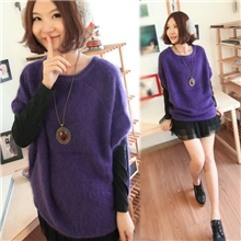 Y502欧美外贸原单女装毛衣兔绒针织衫蝙蝠袖毛衣毛衣清仓