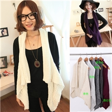 清仓韩版女装外贸原单百搭时尚马甲背心开衫小外套针织衫