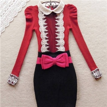 1721#2013韩国名媛公主大蝴蝶结修身毛呢半身裙短裙秋冬新款