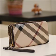 夏季欧美手拿包格纹新款牛皮热卖爆款女钱包热卖真皮女士钱包