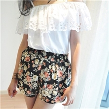 厂家直销夏季碎花宽松短裤女款韩版大码显瘦热裤百搭打底裤裙裤