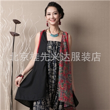 鑫典雅秀原创设计民族风大码披肩外套短袖时尚女装田园休闲个性款