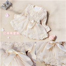 【红果果】春秋童装新款韩版女童宝宝纯棉长袖连衣裙公主裙