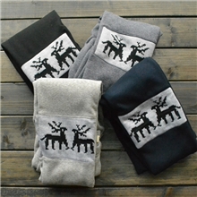 冬款韩国东大门同款小鹿膝盖毛织暖倍儿不倒绒加绒加厚显瘦打底裤