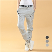 爆款抓绒现货新款裤子运动小脚卫裤显瘦秋冬款大码哈伦休闲女裤