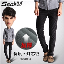 圣格威品牌男装男士运动长裤灯芯绒男式休闲裤男裤纯棉运动裤633C