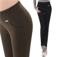 【热销】时尚女裤休闲裤弹力显瘦高腰裤小脚裤