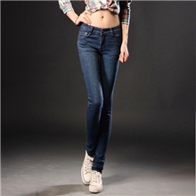 【牧场牛仔】秋冬新款女式牛仔修身铅笔裤韩版拉链显瘦小脚裤批发