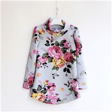 2013最新秋冬款复古花朵长款加厚加绒高领打底衫卫衣批发热卖