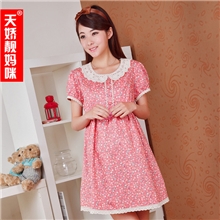 天娇靓妈咪孕妇装爆款2013韩版春夏纯棉时尚蕾丝碎花孕妇连衣裙
