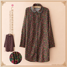 秋冬装宽松长款小碎花衬衫森林系森女系日系长袖衬衣棉麻女装批发