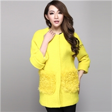 精选5色2013欧美冬装新款女装羊羔毛口袋蝙蝠袖羊毛呢大衣外套