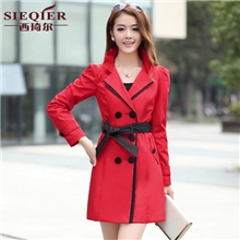 西琦尔2013韩版女装新款秋冬风衣外套杭派名品爆款女装风衣8906
