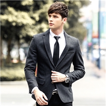 2013秋装新款韩版男士休闲西服时尚英伦修身毛呢西服外套