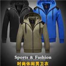男装批发MR605新款连帽男士卫衣韩版开衫外套修身时尚休闲卫衣