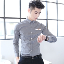 2013秋冬HFY2013705男士衬衫韩版修身衬衣潮男装衣服英伦风衬衫