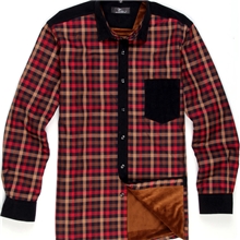 厂家直销男装新款衬衣男士长袖格子衬衫加绒加厚男士保暖衬衫批发