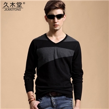时尚长袖毛线衣秋冬新款男士V领毛衣男批发品牌毛衣针织毛衫男