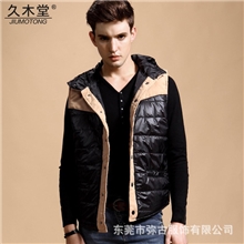 秋冬新款羽绒棉马甲男外套批发英伦风男士马夹品牌男式棉外套