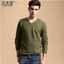 秋冬新品男装毛衣批发时尚男士V领毛衣潮男纯色针织毛衫毛线衣