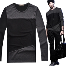 秋装新款大码男装批发男士圆领长袖t恤品牌打底衫热门男式t恤