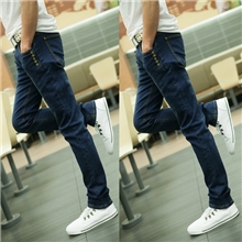 网络爆款2013秋冬新款男装加厚加绒小脚裤男韩版弹力牛仔裤男潮