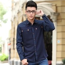 &ldquo;天天限量购&rdquo;卡特纯棉长袖衬衫男装批发男士拼接韩版衬衣