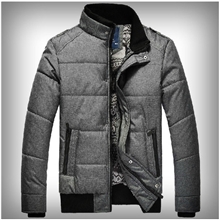 2013男装秋冬新款棉衣男士休闲时尚立领棉外套灰色棉袄