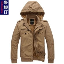 厂家直销男士连帽夹克外套韩版修身男夹克外套纯棉夹克男装批发