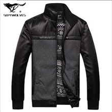 秋冬新款男式撞色拼接保暖棉衣加厚男装立领棉服冬装男装批发