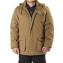 2013冬装新品专柜正品AFSJEEP战地吉普棉衣中长款加厚大码外套