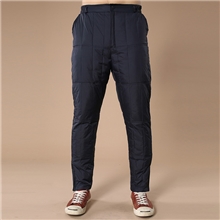 厂家直销中老年男女羽绒裤外穿高腰防寒保暖四层锁绒混批