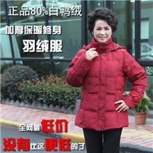 2013新款中老年人女式羽绒服修身舒适超保暖妈妈装混批