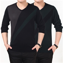 男士羊毛衫一件代发休闲v领毛衣男士韩版休闲纯色针织衫羊绒衫男