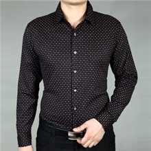 厂家批发13秋季新款男装长袖衬衫中年韩版休闲丝光棉衬衫男长袖