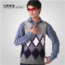 厂家现货秋冬新款韩版纯棉男式毛衣背心马甲背心男针织衫批发