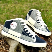 2013新品鞋子韩版男士时尚格子中高帮帆布鞋男生休闲板鞋子代发