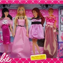 女孩过家家玩具芭比女孩之礼服套装X3497美泰娃娃玩具批发