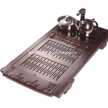 《荐》柯木茶盘八浪茶艺厂家直销实木茶具电磁炉木质功夫茶具套装