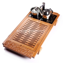 《荐》批发竹制茶盘实木茶盘高档功夫竹茶盘八浪茶艺竹祥云