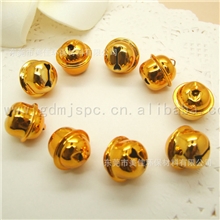 厂家生产15mm带爱心真空金色精美日本招财猫陶瓷铃铛diy铃铛批发