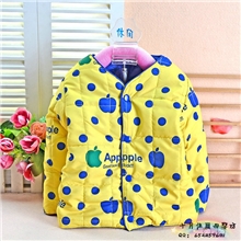 冬款童棉衣宝宝双面穿仿羽绒棉内胆精梳棉儿童棉衣棉袄四色