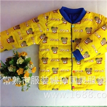 冬装儿童棉袄男女童棉衣内胆PP熊棉服婴幼儿棉衣两面穿批发