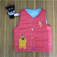 犇犇童装婴儿棉袄熊出没儿童棉衣内胆两面穿男女童马甲批发